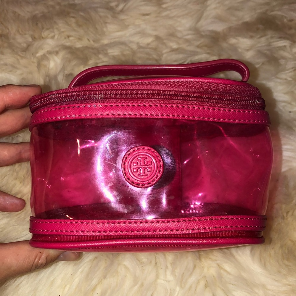Tory Burch pink cosmetic case - Picture 3 of 9